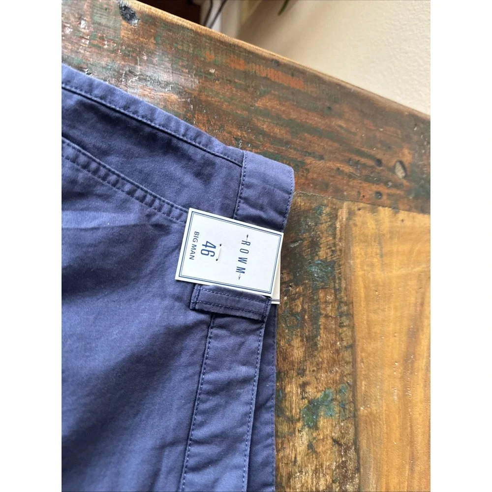 New! Mens Rowm 46 Big Man Navy Shorts 8 In Inseam